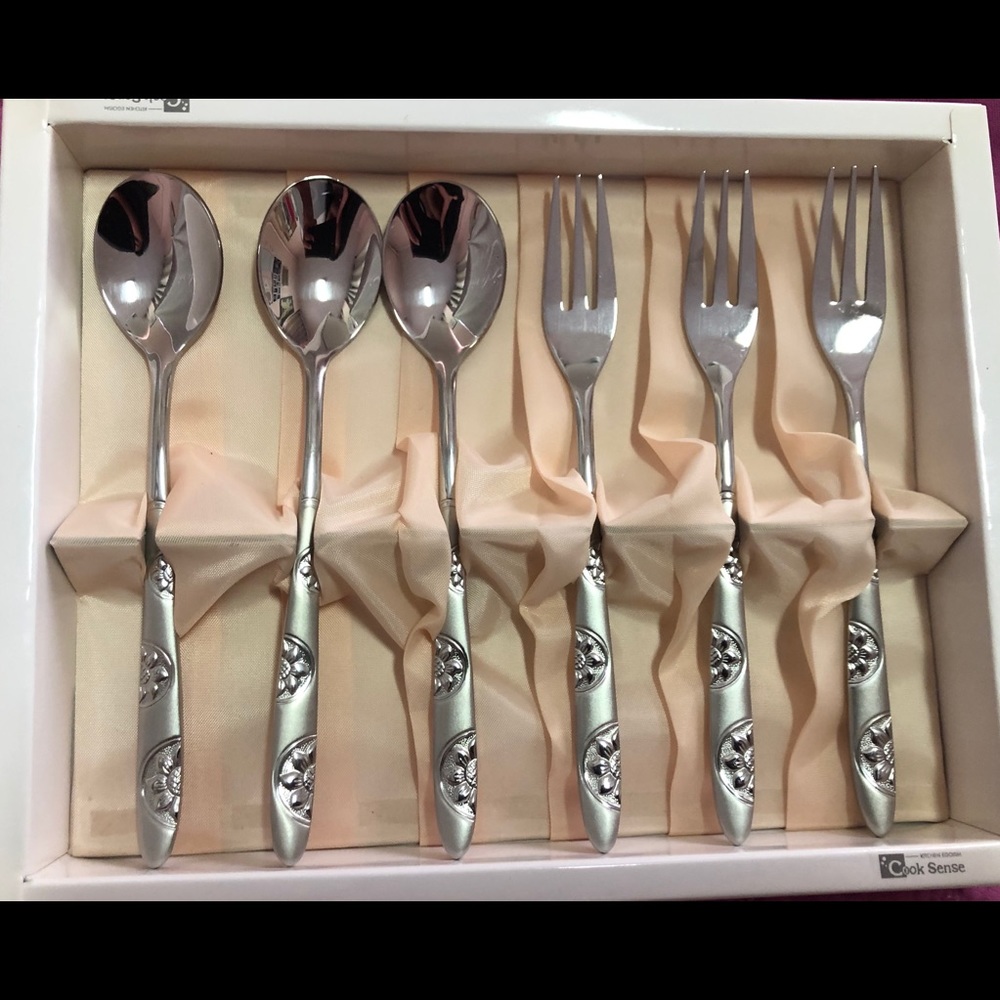 A set of Korean spoons and forks
